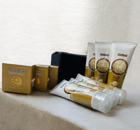 MediPearl Premium Skin Care Deal.(3 Jars cream+ 6 Tubes Rice Facewash)